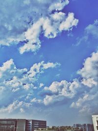 Low angle view of cloudy sky