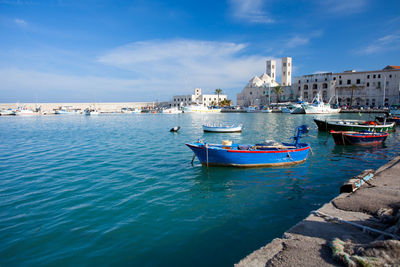 View of boats in sea