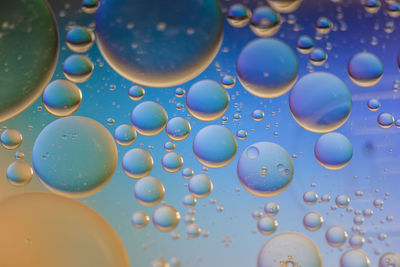 Full frame shot of bubbles in water