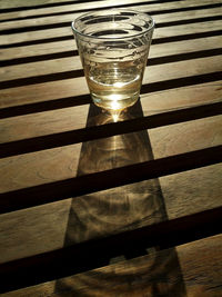 Close-up of water on table