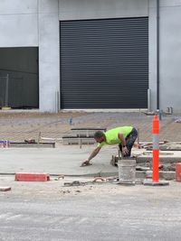 Man working at construction site