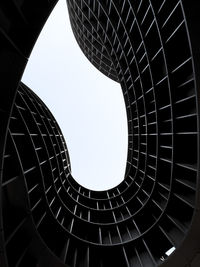 Low angle view of modern building against sky