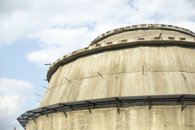 Low angle view of roof against sky