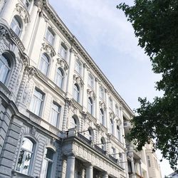 Low angle view of building against sky