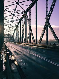 Suspension bridge against sky