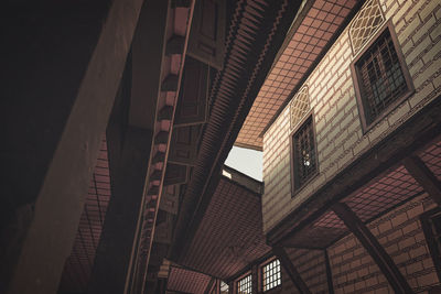 Low angle view of buildings in city