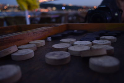 Close-up of food on table