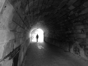 Silhouette of tunnel