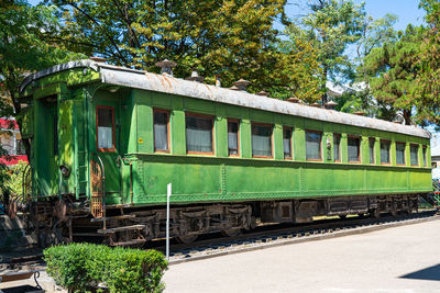 Train on railroad track