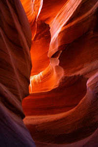 Low angle view of rock formation