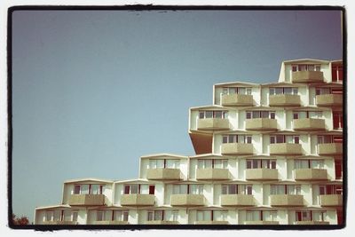 Low angle view of building against clear sky