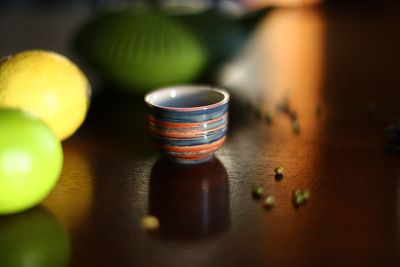 Close-up of drink on table