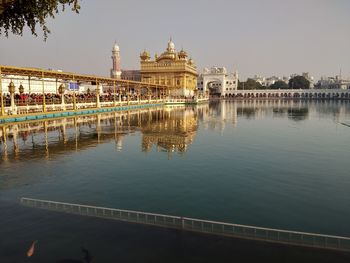 Reflection of building in lake