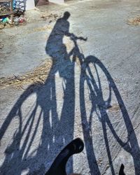 Shadow of people on wall