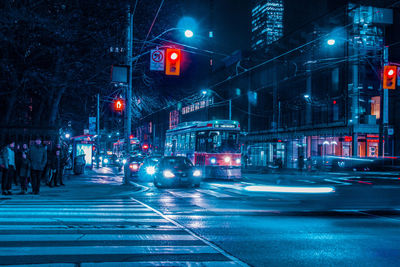 City street at night