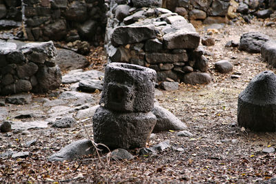 Stack of stones on rock