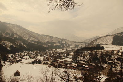 High angle view of city