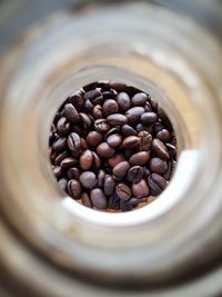 Coffee bean in a bottle, hole shot