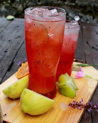 Close-up of drink on table