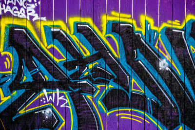 Full frame shot of colorful wall