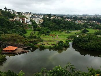 Town with buildings in background