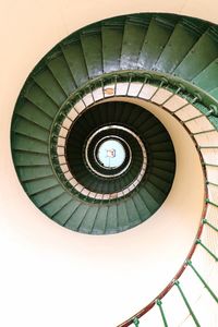 Low angle view of spiral stairs