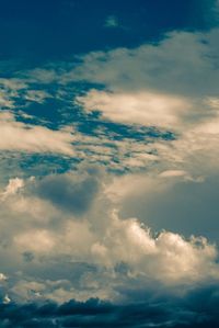 Aerial view of clouds in sky