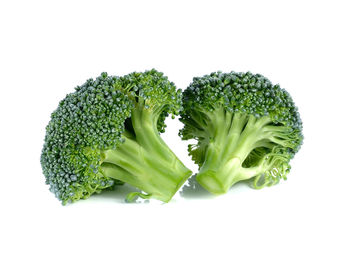 High angle view of vegetables against white background