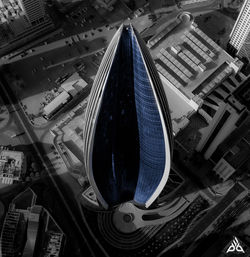 High angle view of city