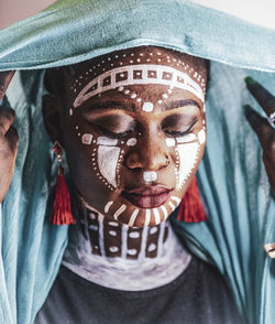 Portrait of man wearing mask