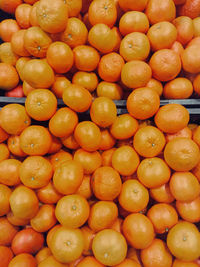 Full frame shot of clementines in market