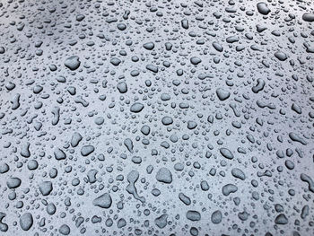 Full frame shot of wet glass window during rainy season