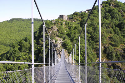 Vertigo hanging bridge of languedoc, france.