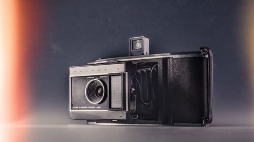 Close-up of vintage camera