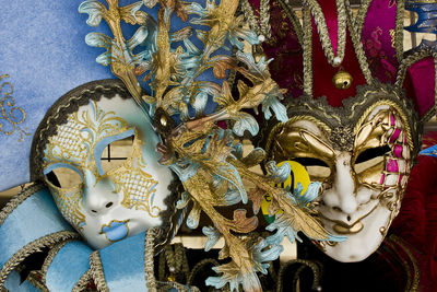 Close-up of masks