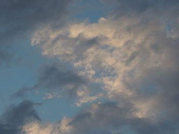 Low angle view of clouds in sky