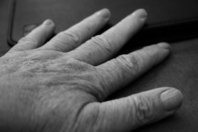 Close-up of human hand