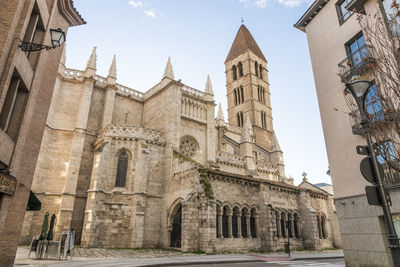 Low angle view of historic building against sky