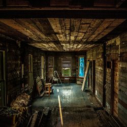 Interior of abandoned building