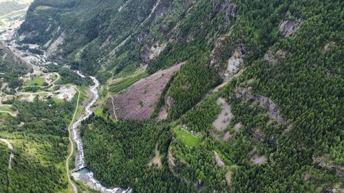 High angle view of landscape