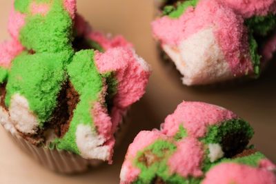 Close-up of pink cake