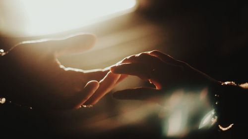 Close-up of hands