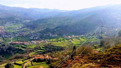 Aerial view of rural landscape