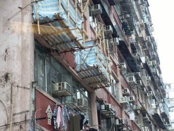 Low angle view of buildings in city