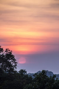 Scenic view of dramatic sky during sunset