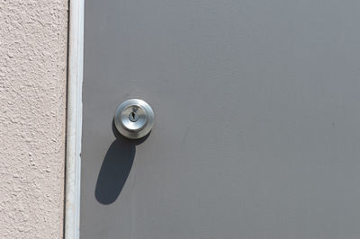 Close-up of open door