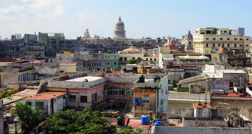 High angle view of cityscape