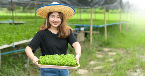 Portrait of a smiling young woman