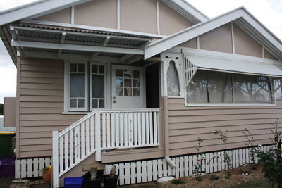 Exterior of a queensland style home.