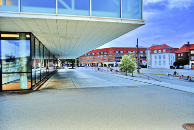 Surface level of road leading towards city